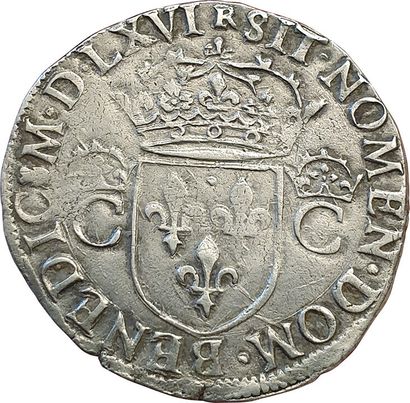 null Charles IX. Teston 2e type. 1566 M. Toulouse. 9,48grs. Sb.4602. qSUP