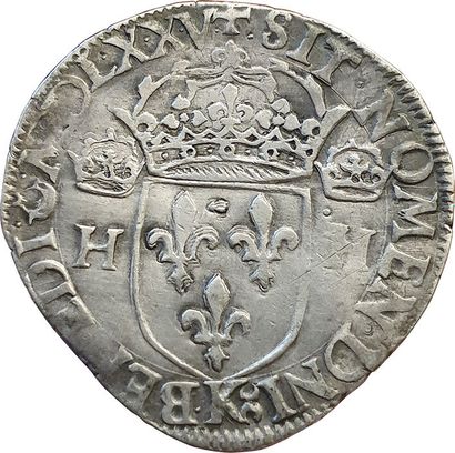 null Henri III. Teston 1er type. 1575 K. Bordeaux. 9,42grs. Sb.4646. TTB+