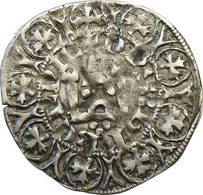 null Aquitaine. Edouard II. 1307-1327. Maille blanche ou demi gros. A/ ED REX ANGLIE....
