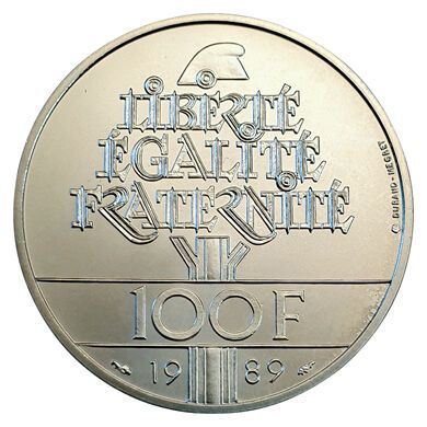 null 100 Francs Droits de l'Homme 1989. Gad.E.238.3. 1850 ex.