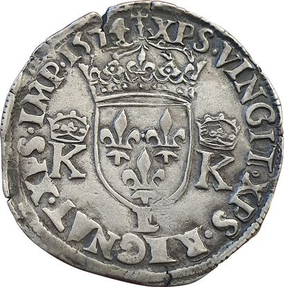 null Charles IX. Teston 4e type. 1574 L. Bayonne. 9,5grs. Sb.4610 (1 ex.). Rare....