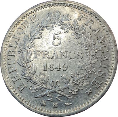 null 5 Francs Hercule 1849 BB. Strasbourg. F.326/6. SUP