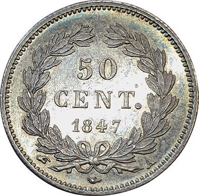 null 50 Centimes 1847 A. Paris. F.183/12. SPL à FDC