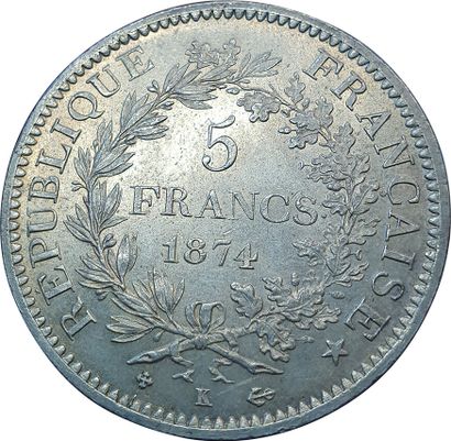 null 5 Francs Hercules 1874 K. Bordeaux. F.334/13. SPL