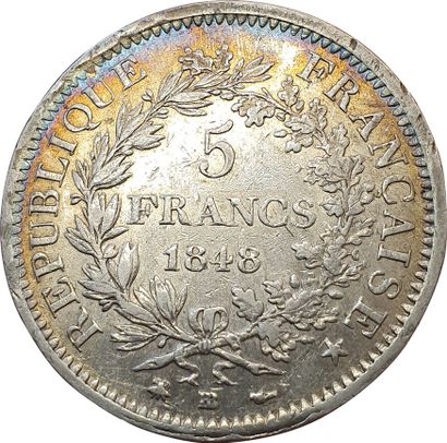 null 5 Francs Hercule 1848 BB. Strasbourg. F.326/2. TTB+