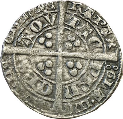 null Aquitaine. Edouard IV le Prince Noir. 1355-1375. Demi Gros. A/ ED PMO GIT REGIS...