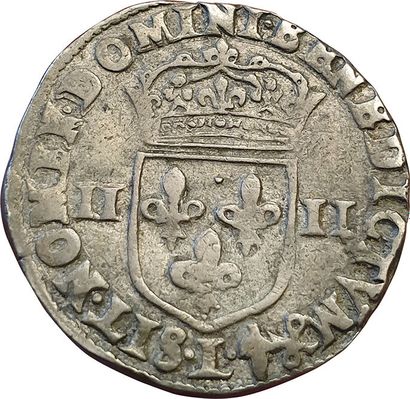 null Henri IV. Quart d'écu 1603 L. Bayonne. 9,5grs. Sb.4686. TTB+