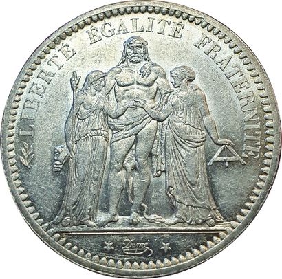 null 5 Francs Hercule 1872 A. Paris. F.334/6. SUP