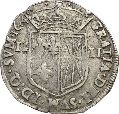 null Henri IV. Quart d'écu de Navarre 1604. Saint Palais. 9,45grs. Sb.4710. 63293...