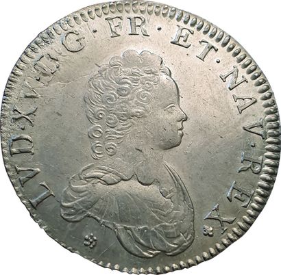 null Louis XV. Ecu Vertugadin. 1716 K. Bordeaux. Rf. 30,30grs. Gad.317 ( R ). TT...