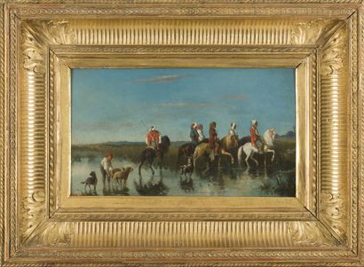 null Henri VAN WYK (1833-?)

The horsemen, crossing the ford, 1884

Oil on panel...