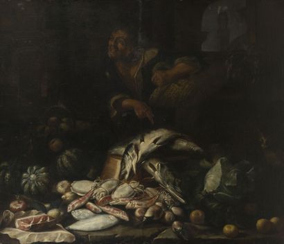 null ECOLE D'ITALIE DU NORD VERS 1650

Un étal de poissonnier

Toile.

188 x 158...