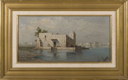 null A. RUEFF

Lac d'eau douce à Tunis, 1889

Huile sur panneau, signé en bas à droite...
