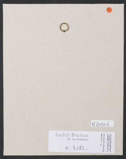 null André BRETON (1896-1966)

Sans titre

Dessin à la plume, signé des initiales...