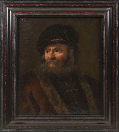 null ÉCOLE HOLLANDAISE VERS 1700

Portrait d'homme au manteau de fourrure

Toile.

65...
