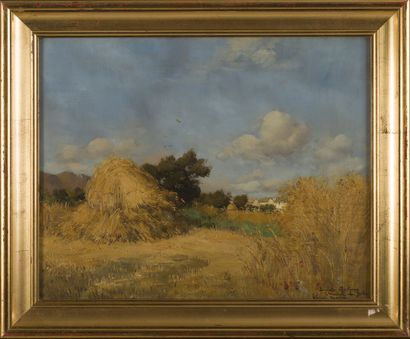null Etienne MARTIN (1858-1945)

The harvest

Oil on mahogany panel, signed on the...
