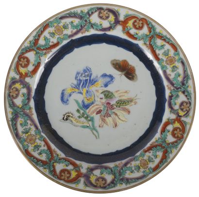 null Polychrome porcelain plate

China, 18th century

Maria Sybille Merian's model,...