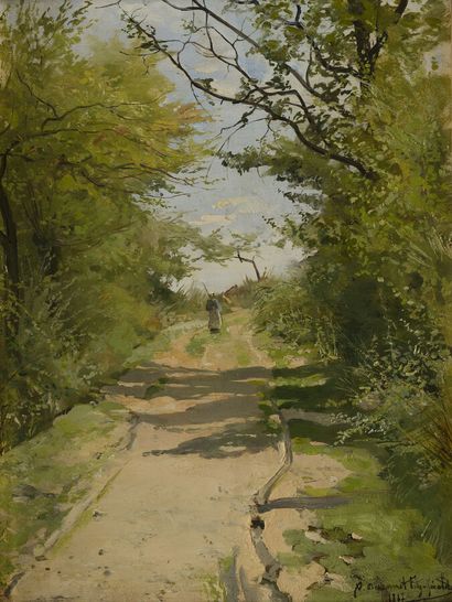 null Xavier DESPARMET-FITZ-GERALD (1861-1941)
Le chemin animé, 1887
Huile sur toile...