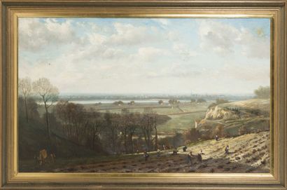 null Tristan LACROIX (1849-1914)
Vue de la Garonne et de Bordeaux, prise des coteaux...