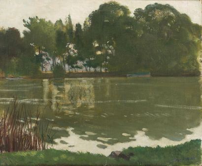 null Willem VAN HASSELT (Rotterdam, 1882-Nogent-sur-Marne, 1963)
L'étang
Huile sur...