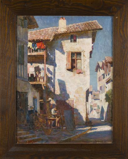null Bertrand de BONNECHOSE (1897-1972)
Ciboure, l'atelier rue Pocalette, 1924
Huile...