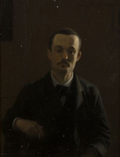 null Eugène FOREL (1858-1938)
Autoportrait, 1885
Huile sur toile marouflée sur panneau,...