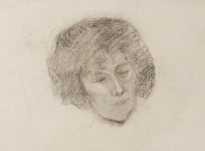 null Joseph LÉPINE (1867-1943)
Etudes de têtes
Quatorze dessins au fusain, dont trois...