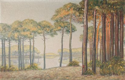 null Jean-Roger SOURGEN (1883-1978)
Étang d'Hossegor à travers les pins
Huile sur...