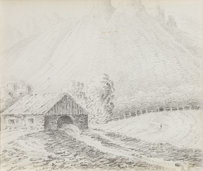null Aurore DUPIN dite George SAND (1804-1876)
Moulin à eau dans un paysage de montagne
Dessin...