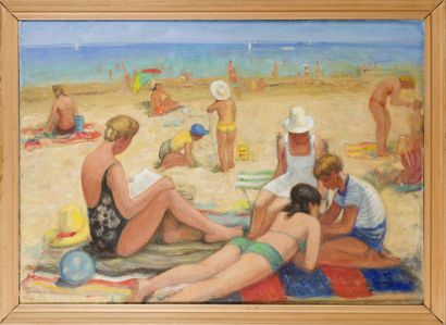 null Jean AUFORT (1898-1988)
Après le bain, 1977
Huile sur toile signée en bas à...