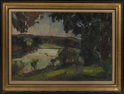 null Charles CANTE (1882-1957)
Paysage girondin
Huile sur toile signée en bas à gauche....