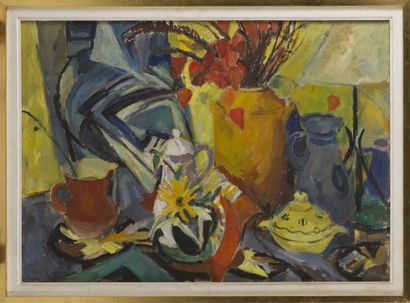 null Mildred BENDALL (1891-1977)
Composition au bouquet
Huile sur toile, porte le...
