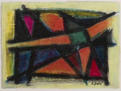 null Pierre SUDRÉ (1910-1976)
Abstraction
Technique mixte sur papier signé en bas...