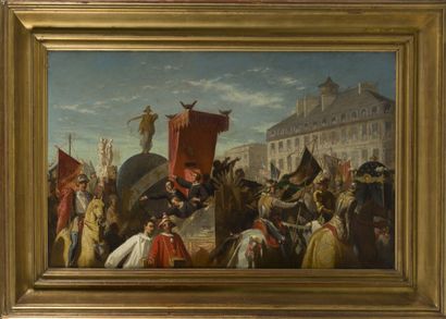 null Achille ZO (1826-1901)
Charity festival in Bordeaux, - souvenir of the cavalcade...