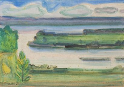 null Maurice PARGADE (1905-1982)
L'île verte
Aquarelle, signée en bas à gauche.
30,5...