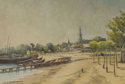 null Henri d'HAUTERIVE (XIXe/XXe)
Vues du Bassin
Deux aquarelles en pendant signées.
30...