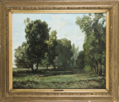 null Louis-Augustin AUGUIN (1824-1903)
Landscape, Port-Berteau, circa 1862
Oil on...