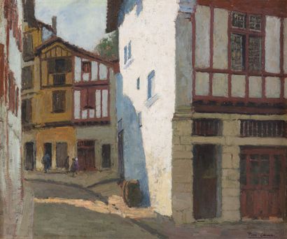 null Pierre LABROUCHE (1876-1956)
Ciboure, la rue Agorette
Huile sur carton, signé...