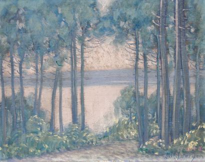 null Jean-Roger SOURGEN (1883-1978)
Étang d'Hossegor à travers les pins
Huile sur...