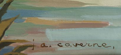 null André CAVERNE (1894-1968)
La vie heureuse
Huile sur toile signée en bas à droite.
120...