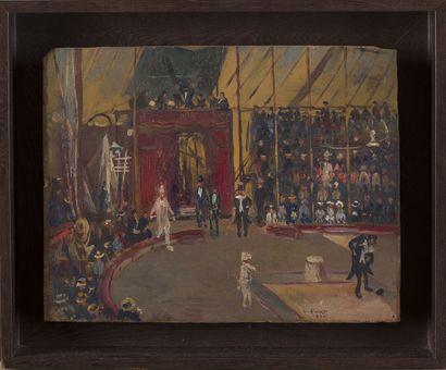 null Pierre Léonce FURT (Né en 1870)
Le cirque, 1920
Huile sur panneau signé en bas...