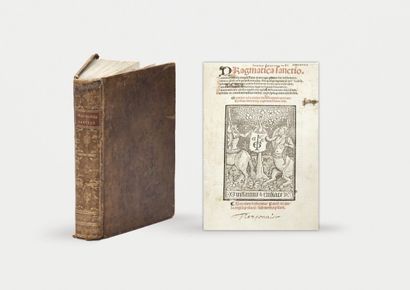 null Post incunable
[GUYMIER (Cosme)]
Pragmatica sanctio continet tabula amplissima...