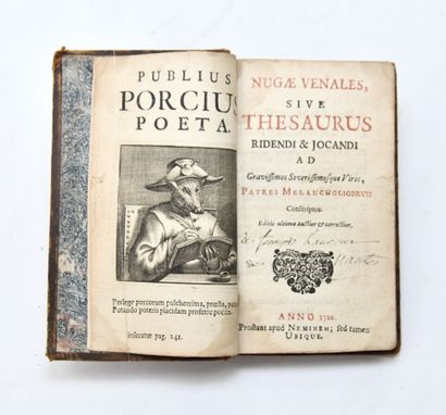 null PLACENTIUS (Johannes)
Nugae venales, sive thesaurus ridendi & jocandi. Ad gravissimos...
