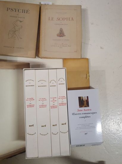 null LITERATURE
Reunion of about fifteen volumes: Bibliothèque des histoires (NRF)....