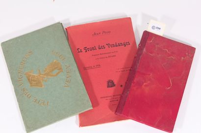 null OEnologie
[VENDANGES]
Réunion de 3 publications : FOST (H.R.) : Fête des Vignerons....
