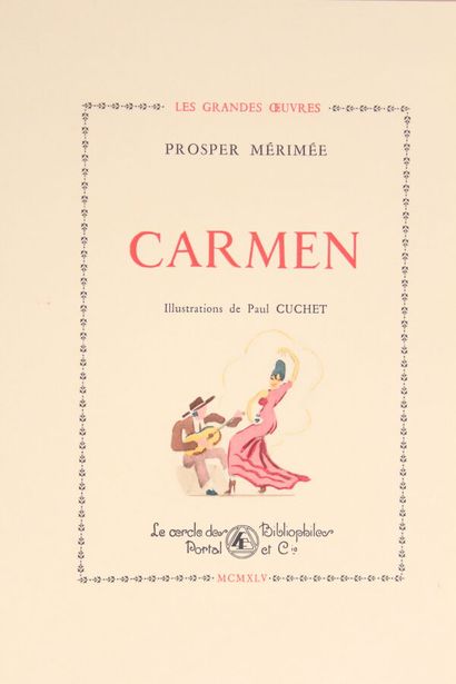null Exemplaires sur Japon
[LITTÉRATURE]
Carmen. Illustrations par Paul CUCHET.Paris,...