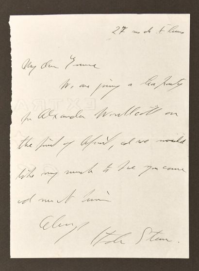 null STEIN (Gertrude)
Lettre autographe de Gertrude Stein à Julien Green. Rare missive...