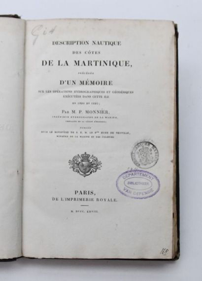 null Cartographie - Marine
MONNIER (Paul)
Description Nautique des côtes de la Martinique,...