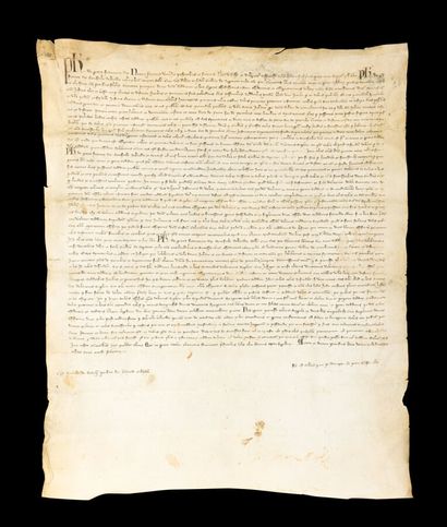 null Parchemin XIVe siècle
PHILIPPE LE BEL - Guillaume de NOGARET - [PARCHEMIN]
Manuscrit...