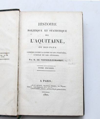 null Aquitaine
VERNEILH-PUIRASEAU (Joseph de)
Histoire politique et statistique de...